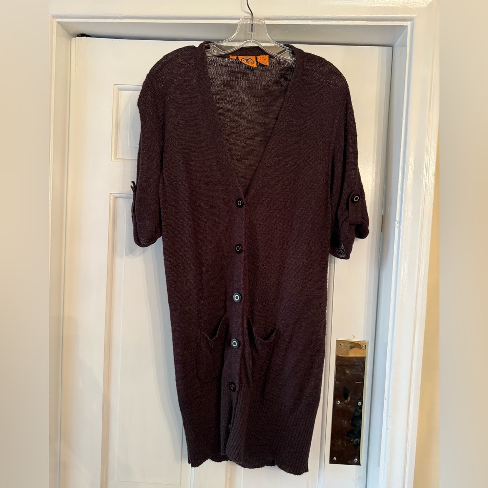Women’s Long Brown Tory Burch Cardigan Sweater